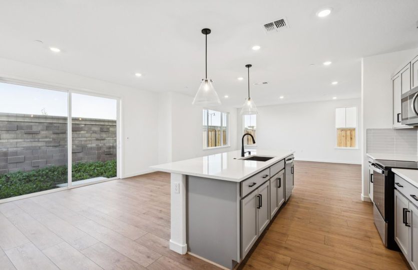 Open kitchen area