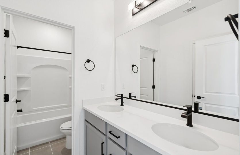 Bath 2 with dual vanity and separate water closet