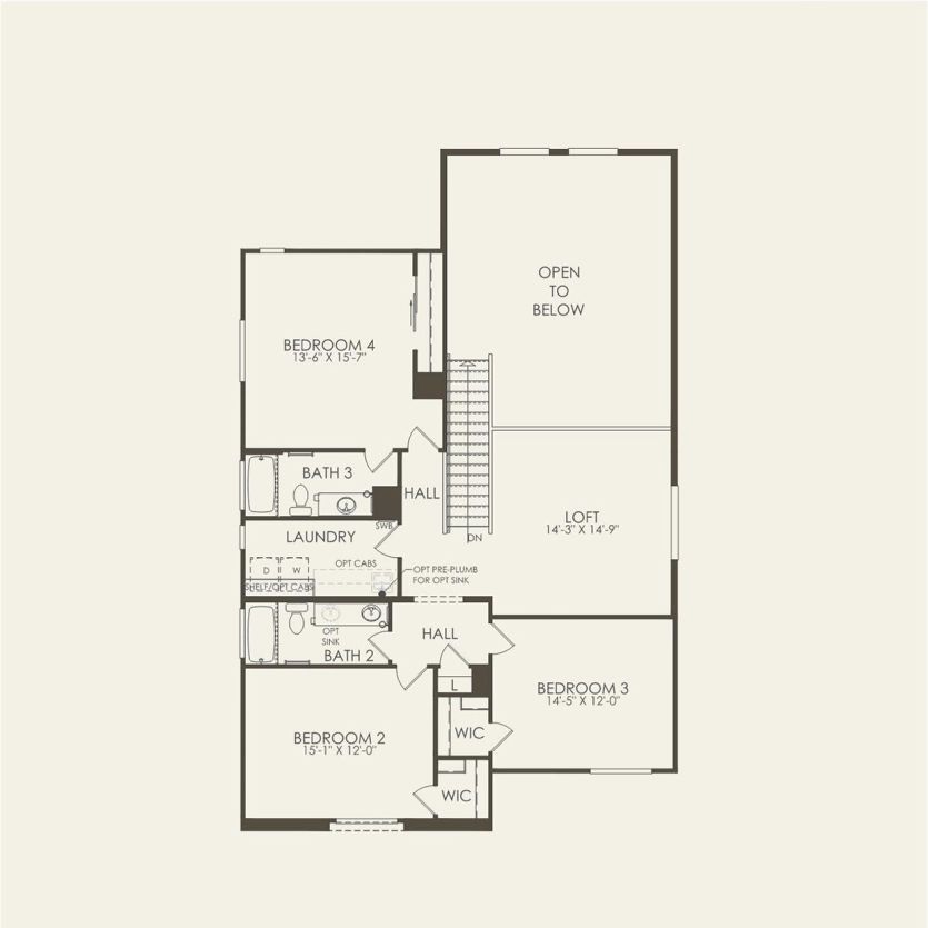 Second Floor 4 br / 3.5 ba