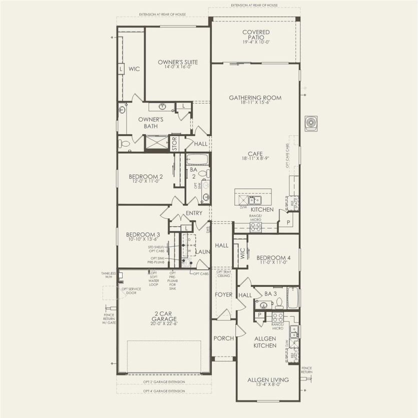 First Floor 4 br / 3 ba