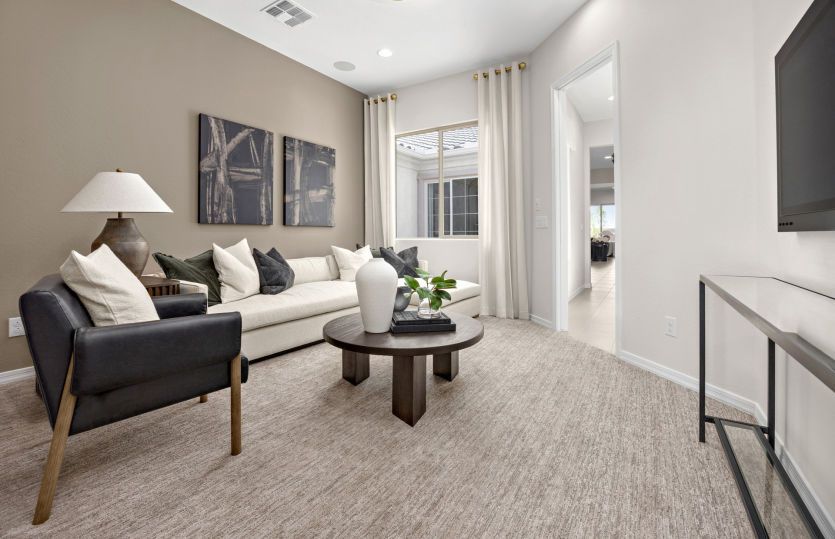 Guest Suite option includes a private living area in addition to a bedroom and bath.