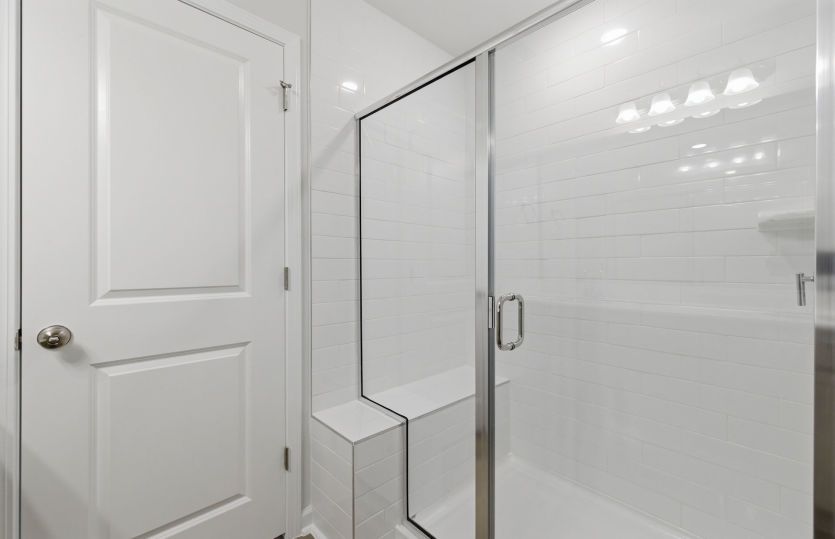 Hemingway #8 - Glass Walk-In Shower with Bench in Owner's Bath