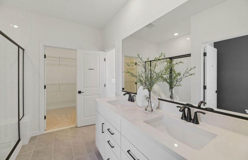 Primary Suite Bath with Dual Basin Vanity