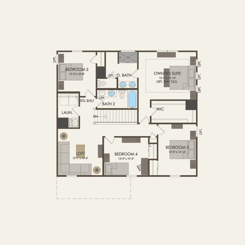 Second Floor 4 br / 2.5 ba