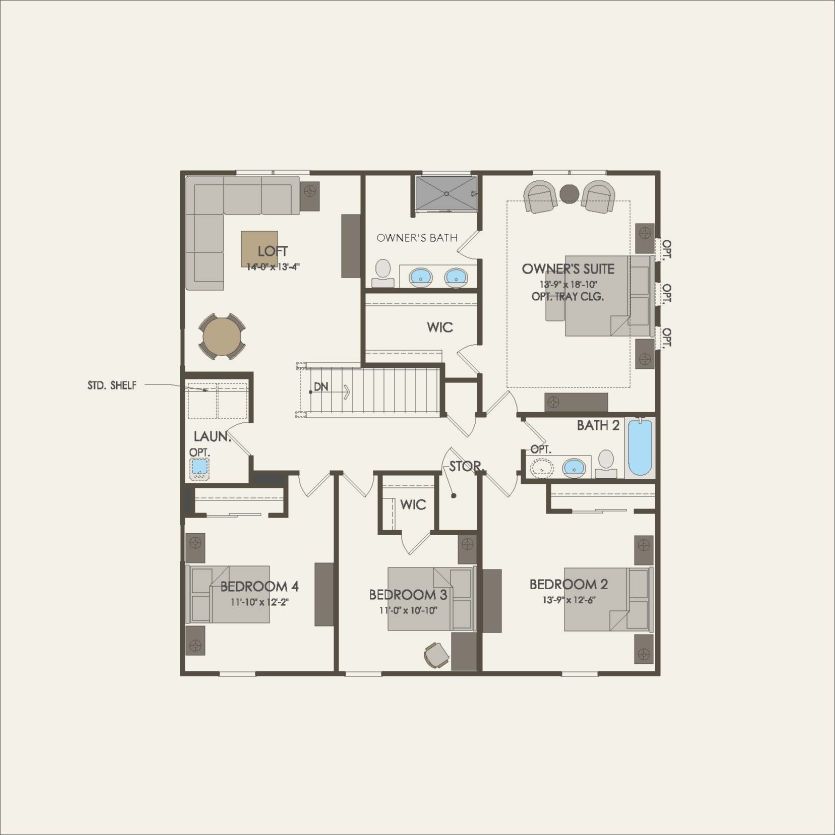 Second Floor 4 br / 2.5 ba