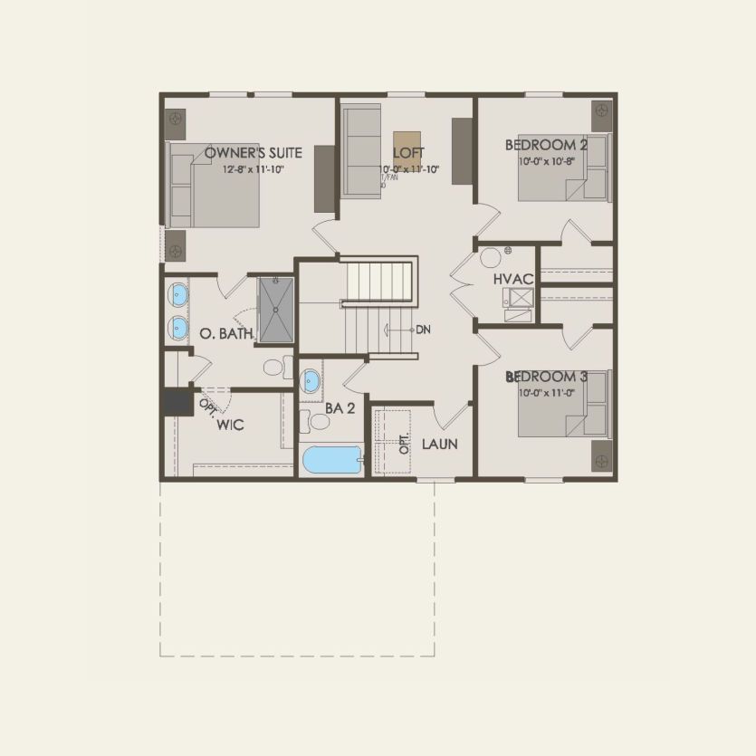 Second Floor 3 br / 2.5 ba