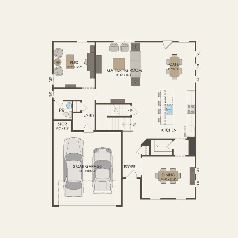 First Floor 4 br / 2.5 ba