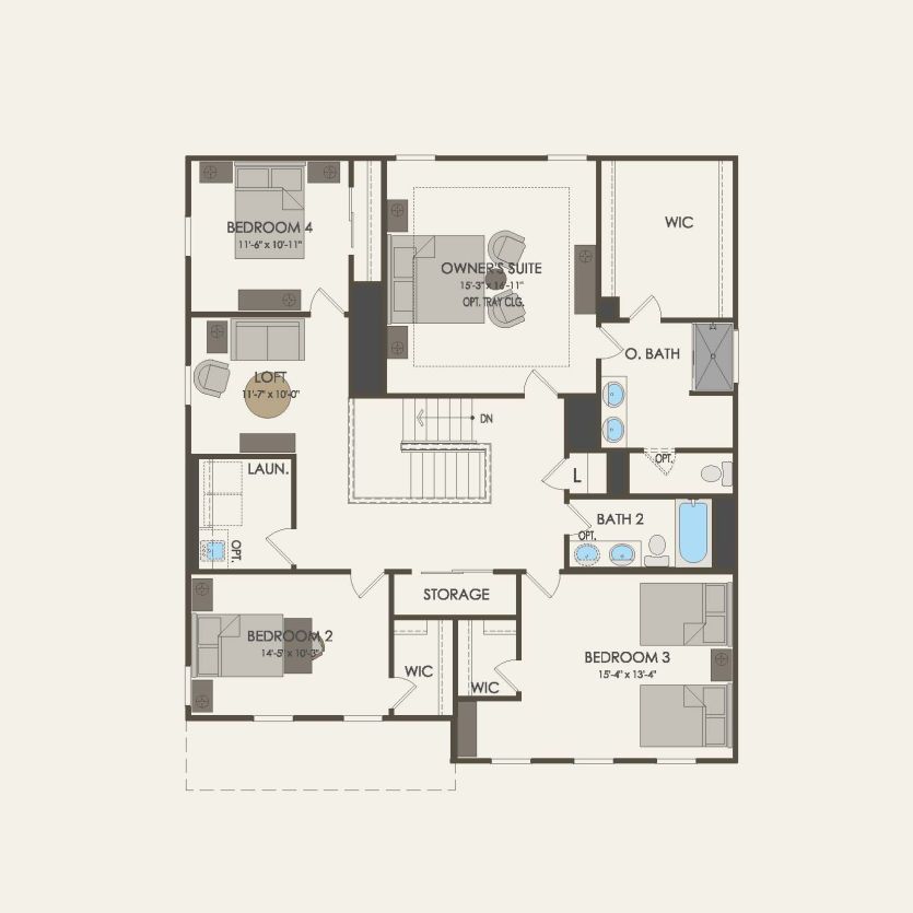 Second Floor 4 br / 2.5 ba