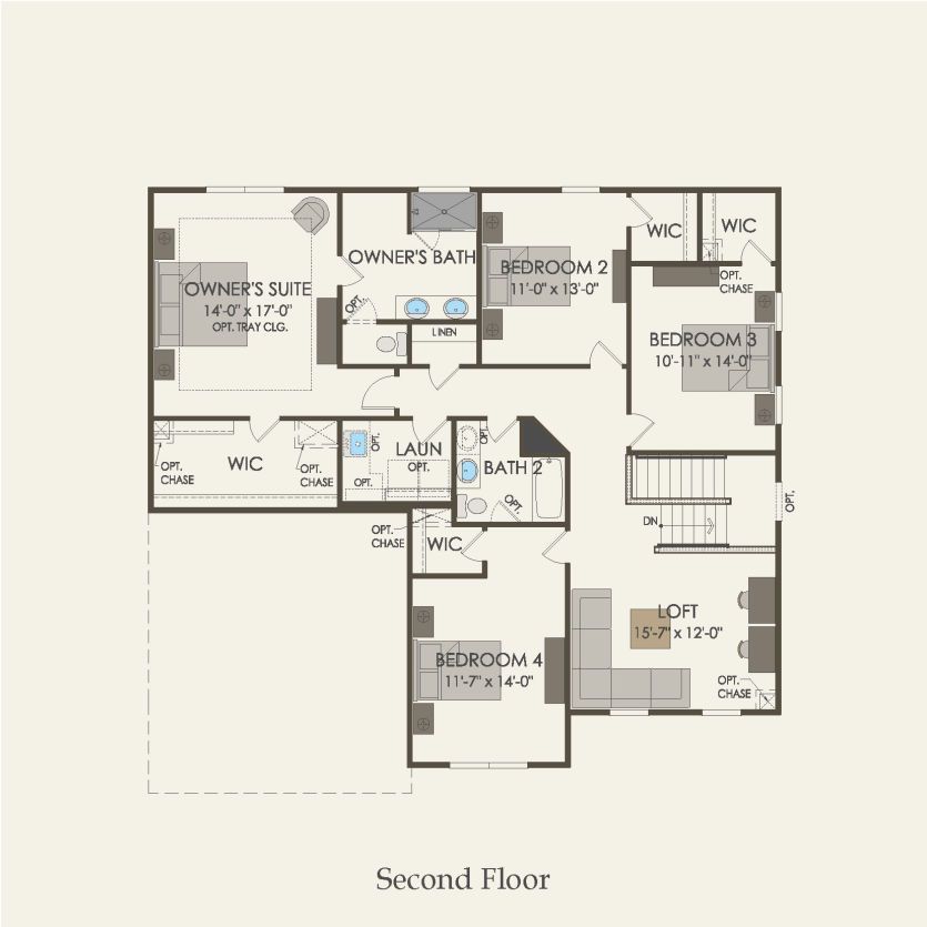Second Floor 4 br / 2.5 ba