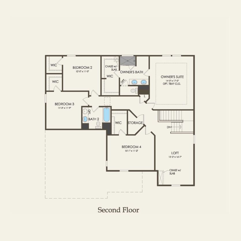 Second Floor 4 br / 2.5 ba