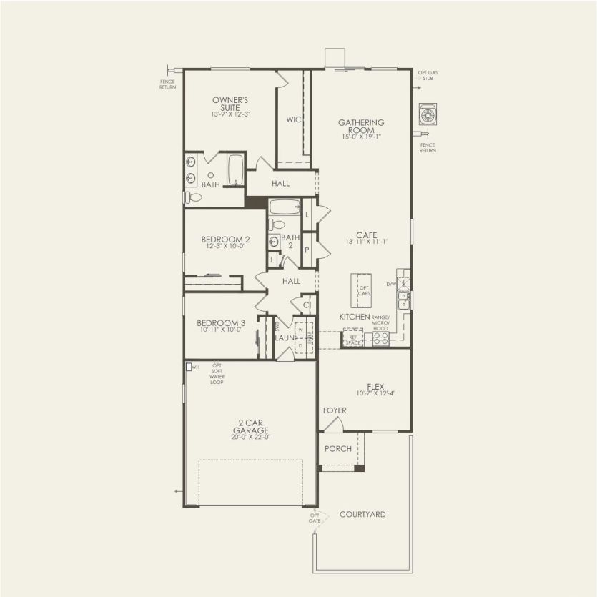 First Floor 3 br / 2 ba