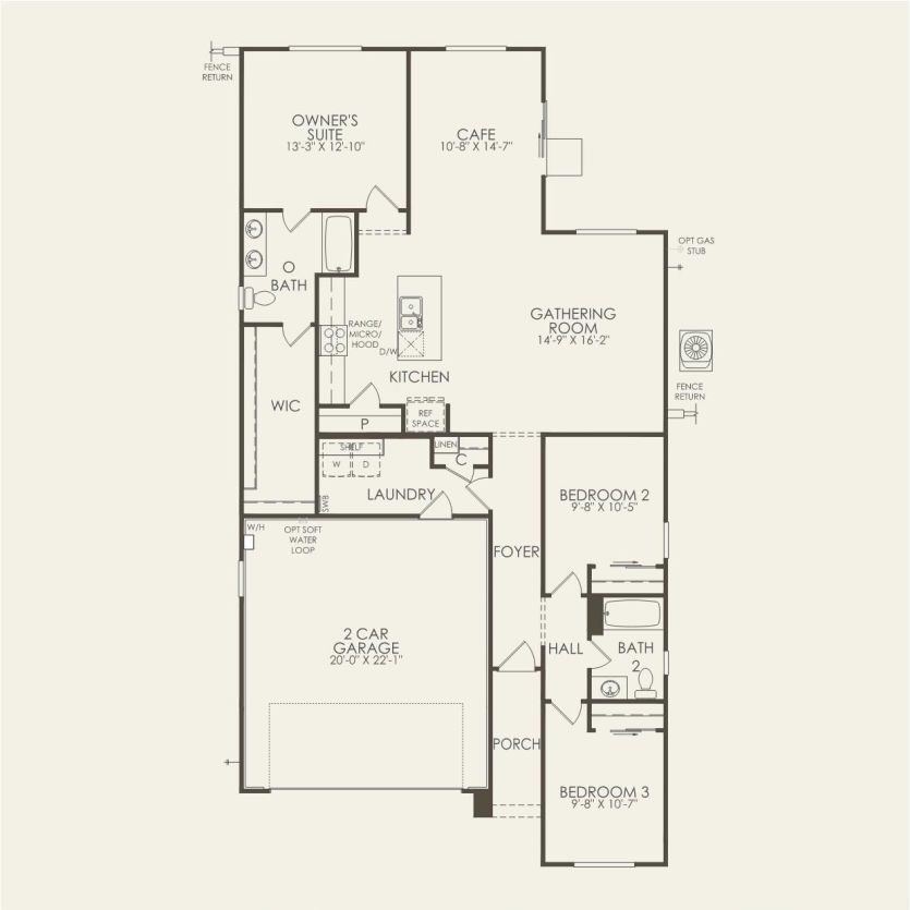 First Floor 3 br / 2 ba