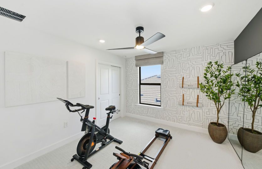 Bedroom 5, shown as a workout room