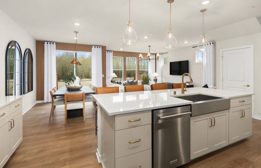 Open kitchen overlooks café