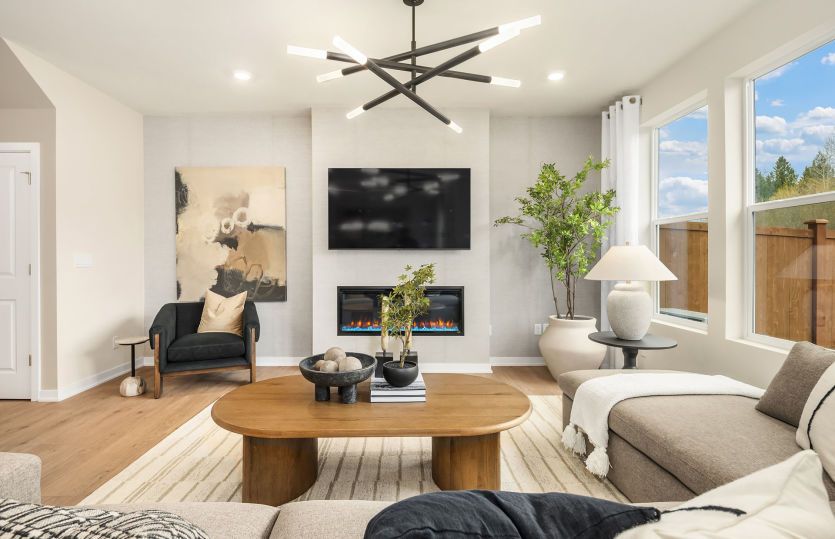 Gathering room with expansive ceilings