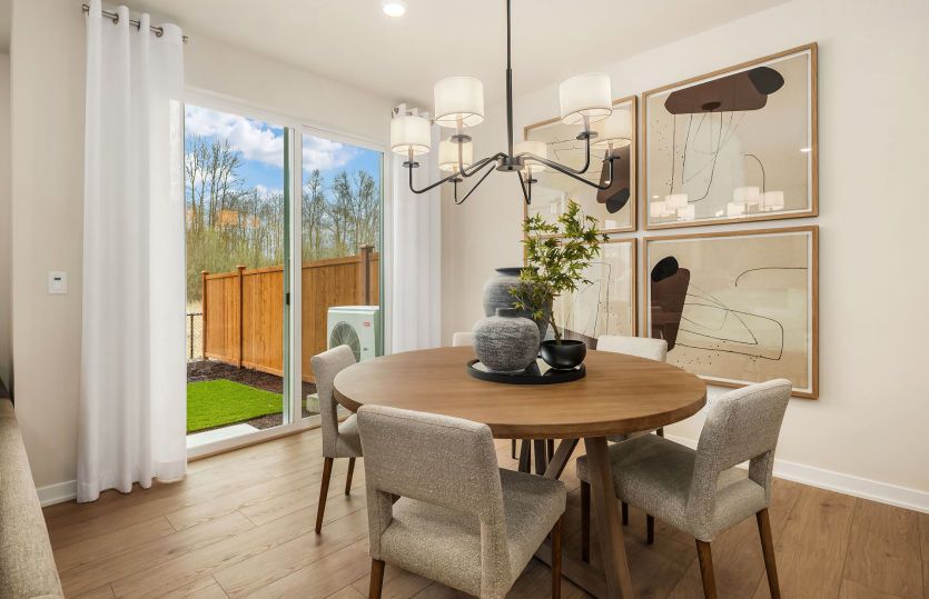 Dining nook leading to patio