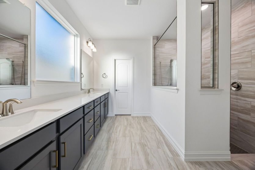 Owner's bath with double vanity *photos may depict options and features that aren't available