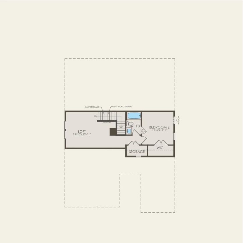 Second Floor 2 br / 3 ba