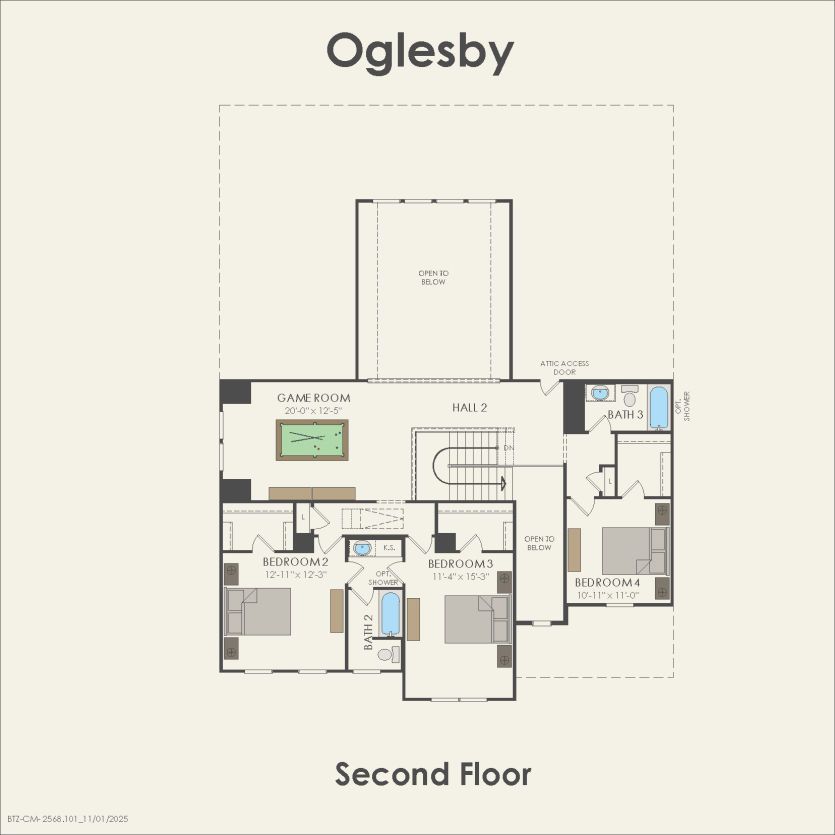 Second Floor 4 br / 3.5 ba