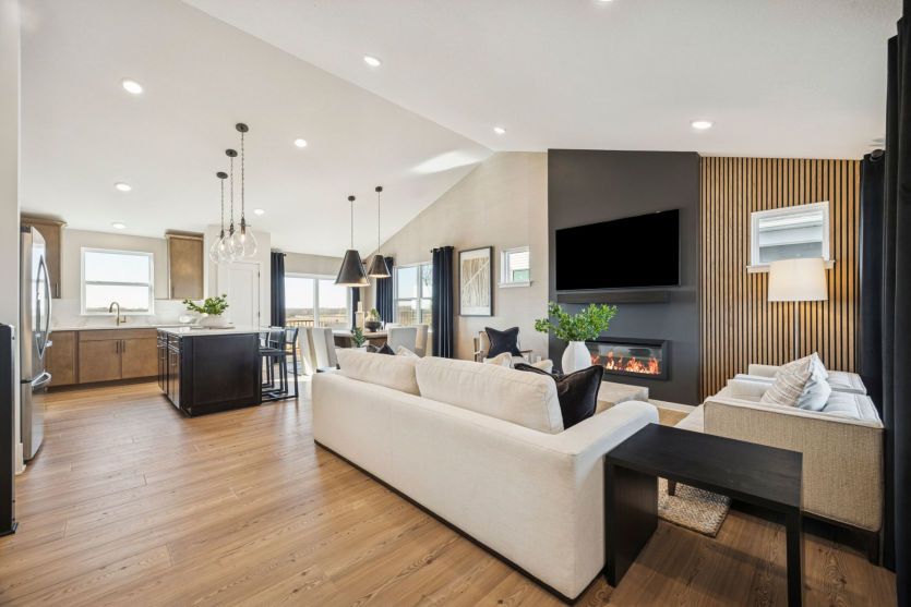 Open-concept design blending kitchen, dining, and living areas effortlessly.