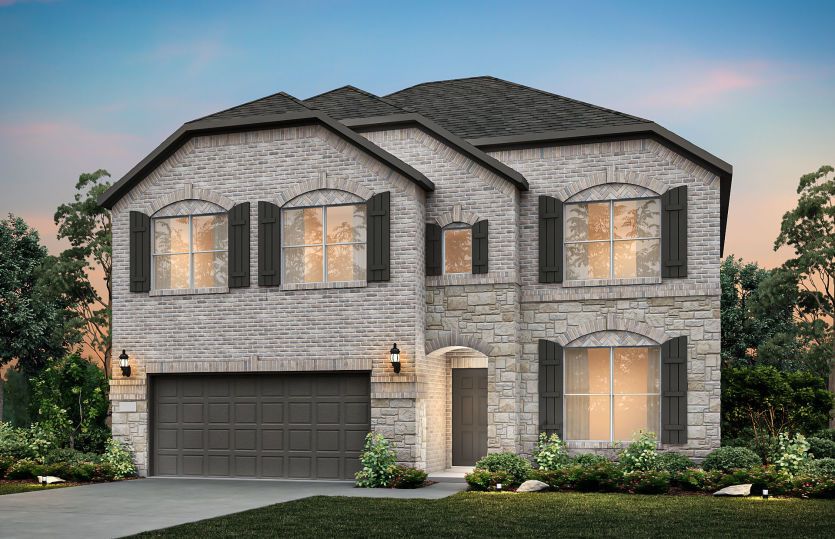 The Sondra, a two-story home with 2-car garage, shown as Home Exterior C