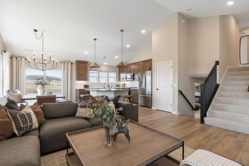 Open-concept design blending kitchen, dining, and living areas effortlessly.