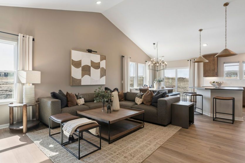 Open-concept design blending kitchen, dining, and living areas effortlessly.