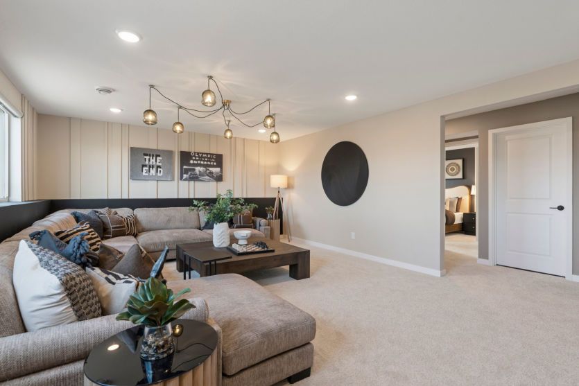 The lower level, perfect for entertaining or simply relaxing.