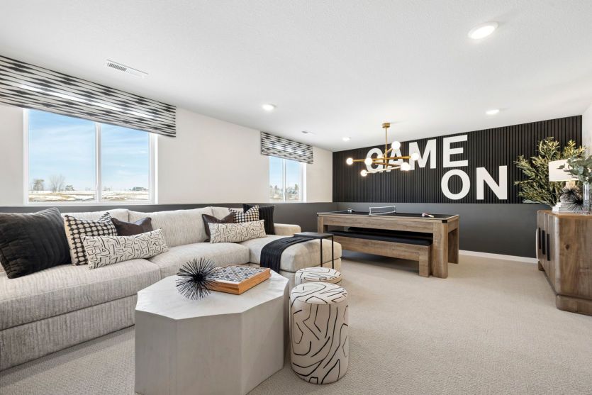The lower level: ready for entertaining, relaxing, or anything in between.