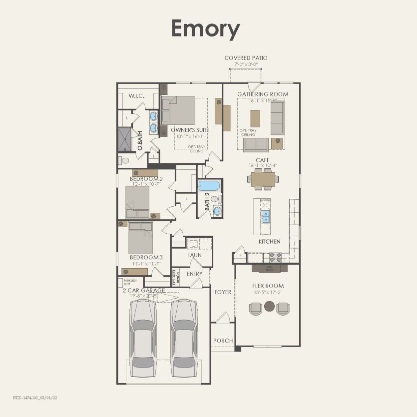 First Floor 3 br / 2 ba