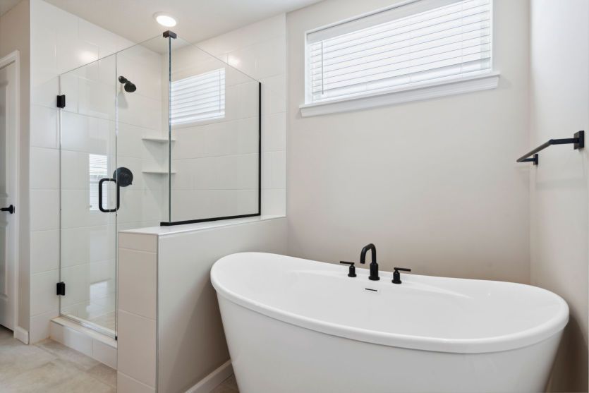 The master bathroom