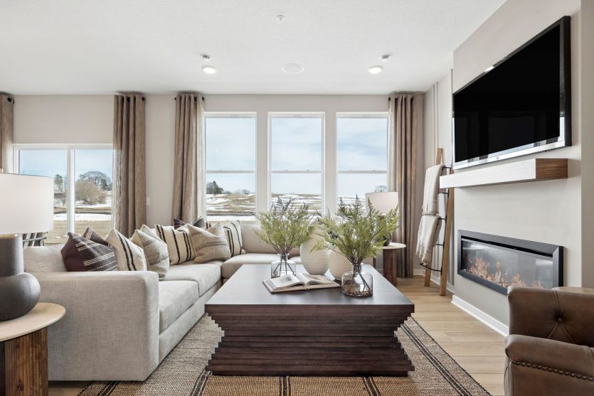 The bright and open floorplan with its spacious gathering room.