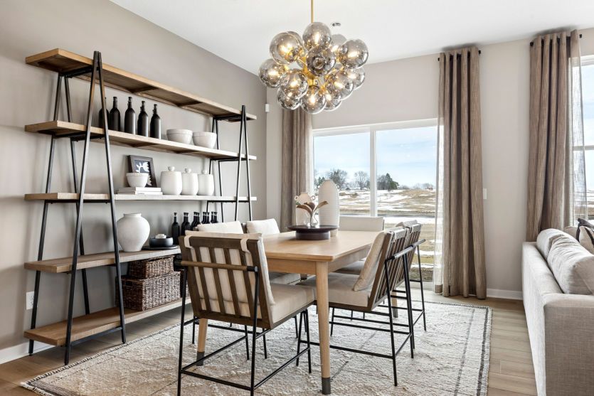 The dining room, located just off the kitchen.