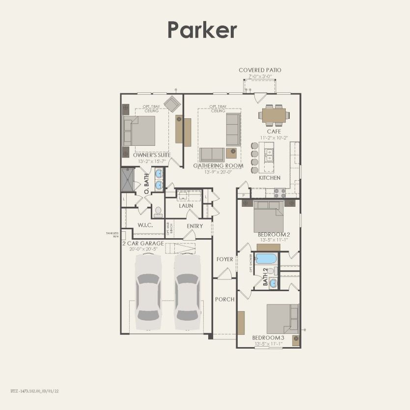 First Floor 3 br / 2 ba