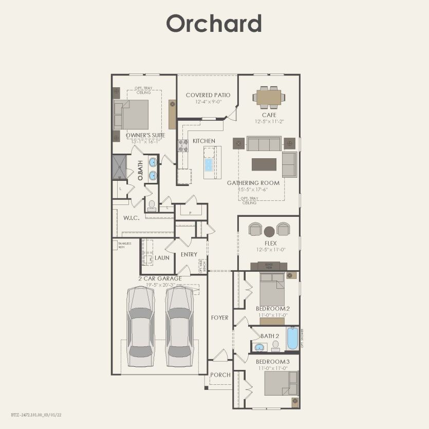First Floor 3 br / 2 ba