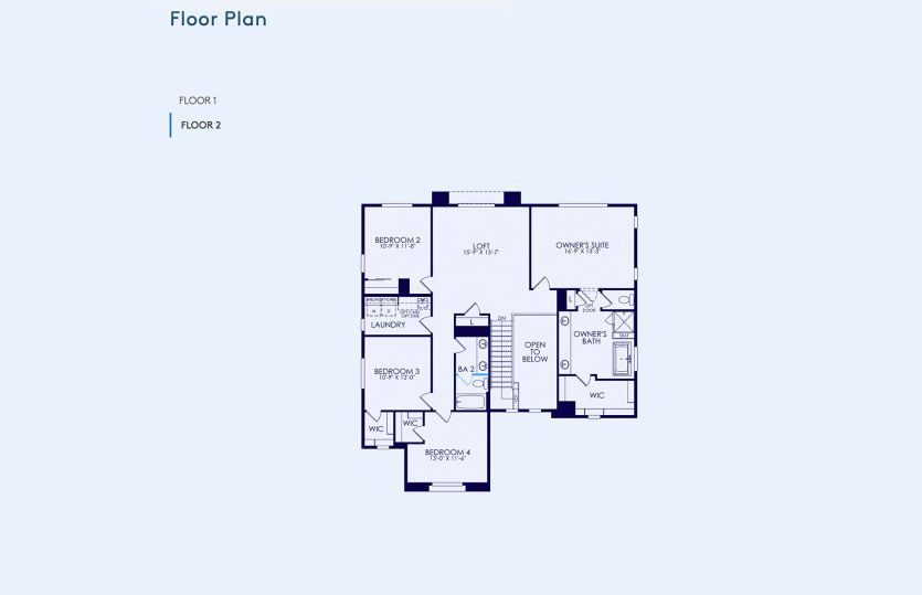 Plan 1 Floor Plan, Quick Move-In Home, Floor 2