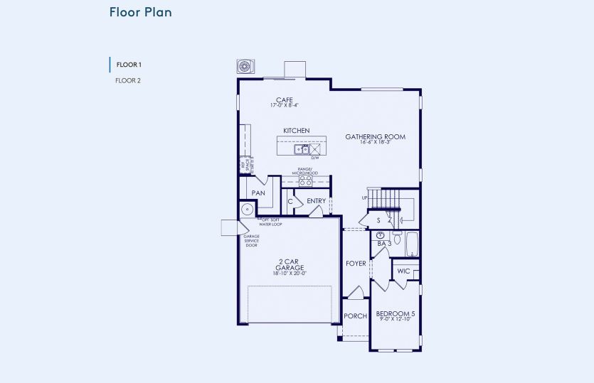 Plan 2 Floor Plan, Quick Move-In Home, Floor 1