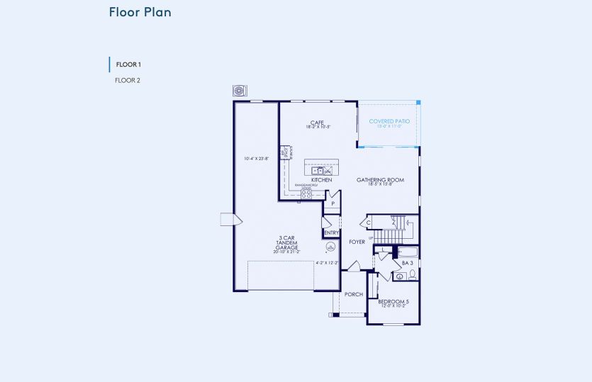Plan 2 Floor Plan, Quick Move-In Home, Floor 1