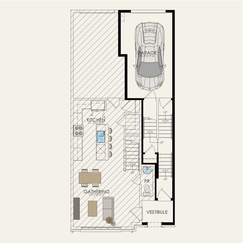 First Floor 3 br / 2.5 ba