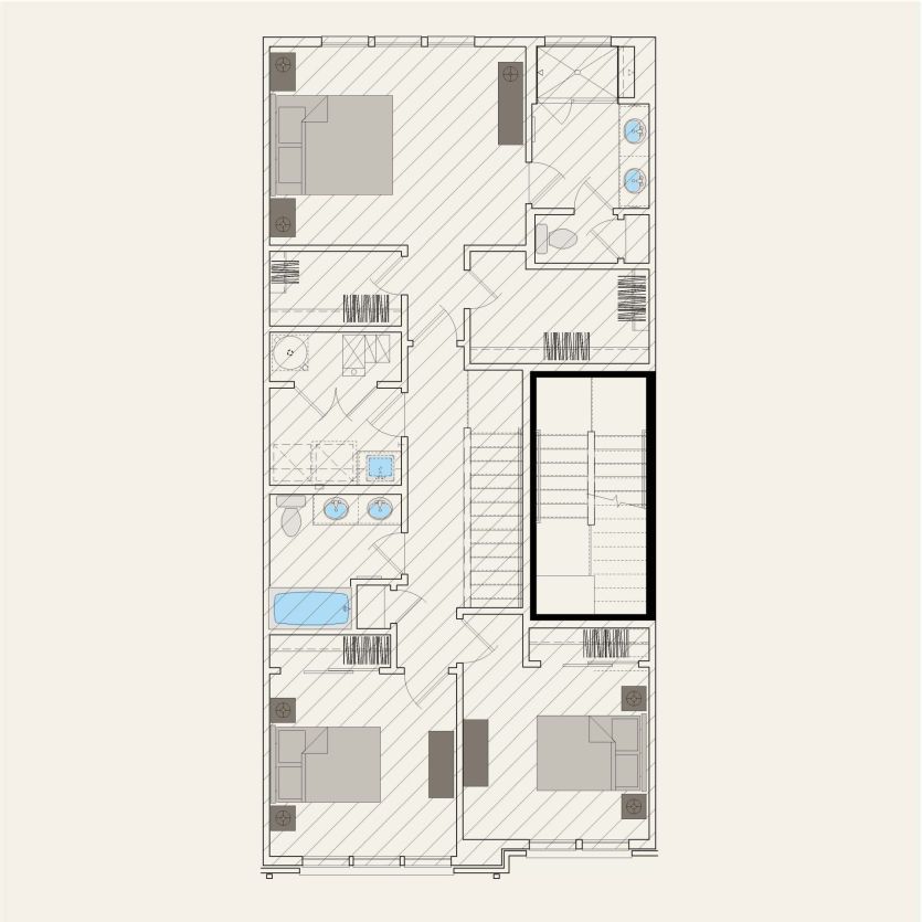 Second Floor 3 br / 2.5 ba
