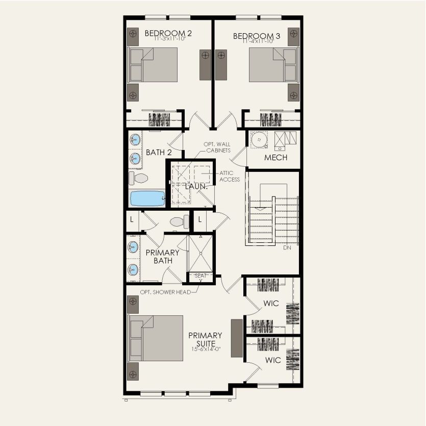Fourth Floor 3 br / 2.5 ba