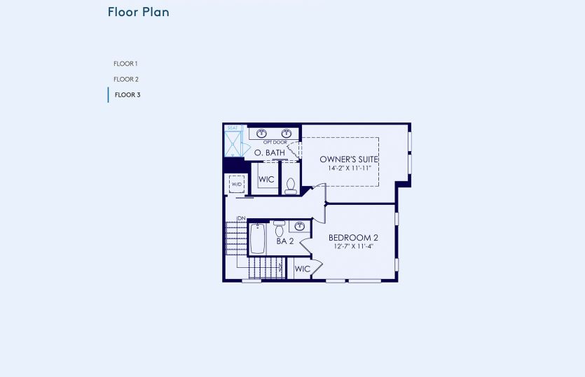 Plan 2 Floor Plan, Quick Move-In Home, Floor 3