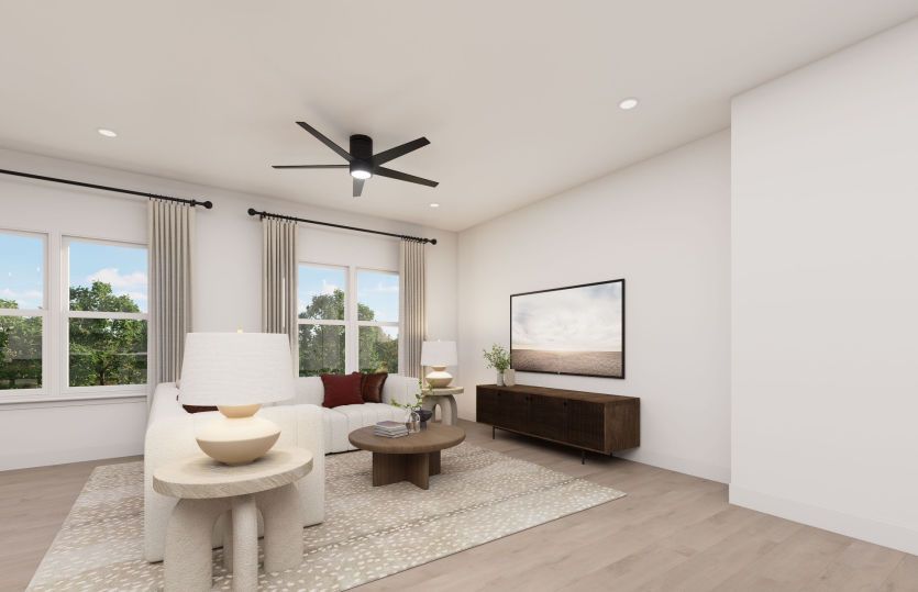 Gathering Room Opens to the Kitchen and Dining Room