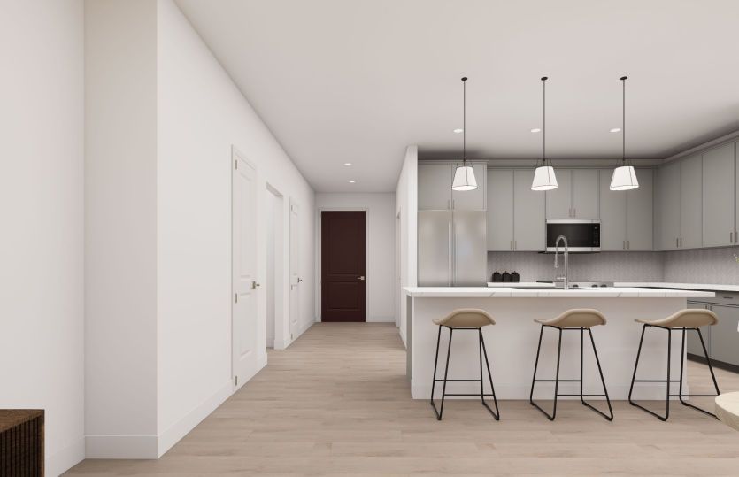Entryway Opens to the Kitchen, Dining and Gathering Room