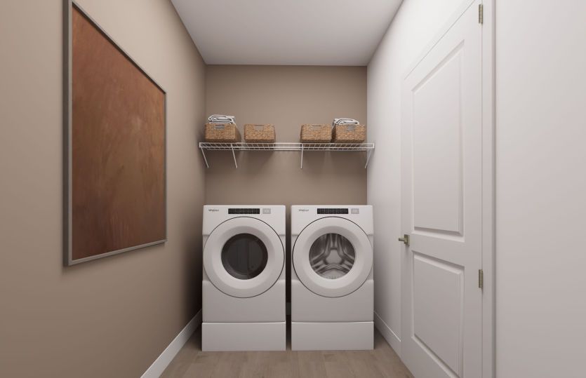 Laundry Room Provides Additional Storage