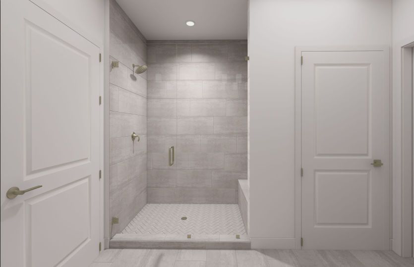 Primary Bath with Frameless Glass Shower