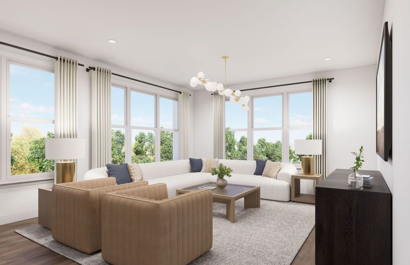 Corner Gathering Room Provides Ample Natural Light