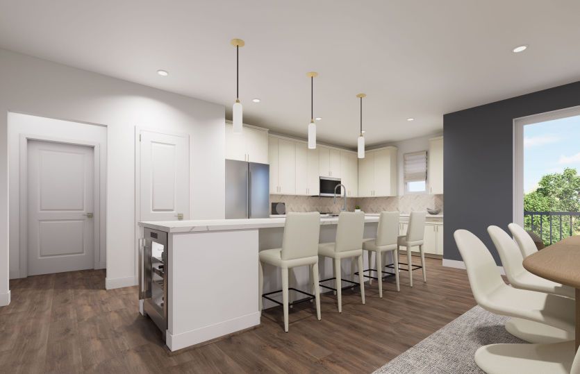 Expansive Island with Beverage Fridge