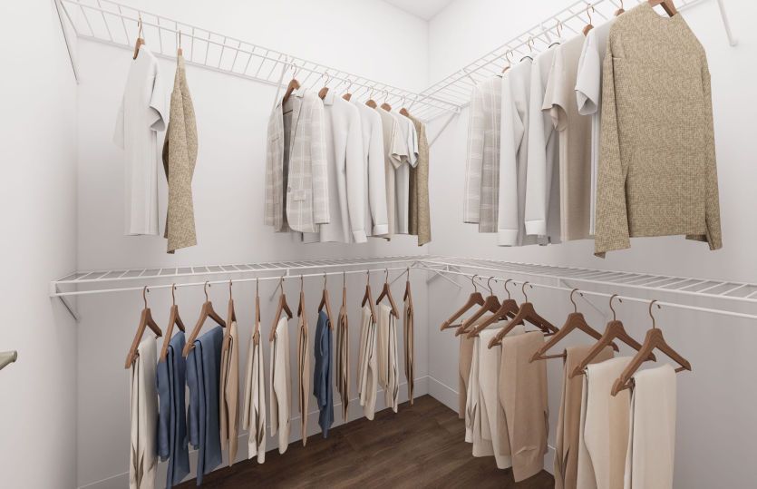 One of Two Walk-In Closets in the Primary Suite