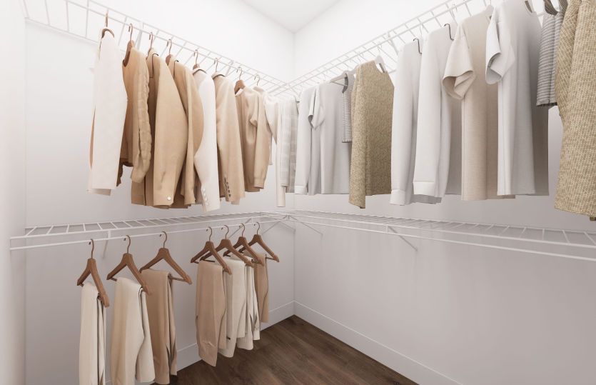 One of Two Walk-In Closets in the Primary Suite